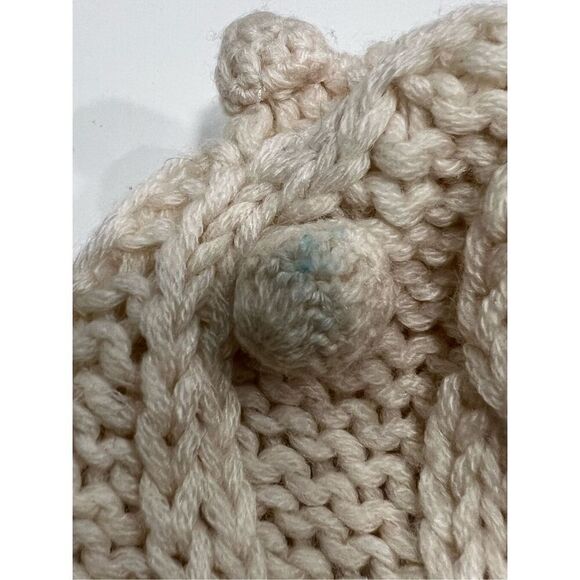 IKKS Beanie Knit Hat Cream One Size Adult - Picture 5 of 6